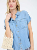 Denim Button Up Top
