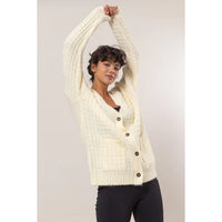 Waffle Knit Cardigan