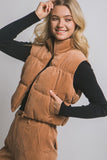 Corduroy Camel Vest