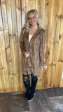 Plaid Suede Coat