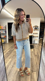 Crochet Striped Button Up