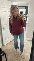 Textured hoodie (Berry)