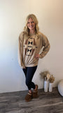 Aztec Taupe Graphic Crew