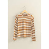 Striped Fitted Top (Brown)