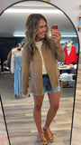 Crinkle Gauze Button Up (Mocha)