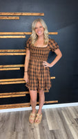 Plaid Smock Dress
