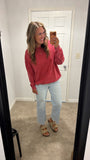 Acid Wash Lounging Crew (Red)