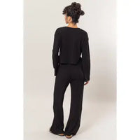 Ribbed PJ Set (Black)