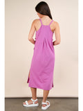 Midi Comfy Casual Dress (Pink)