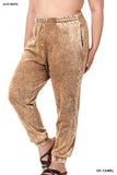 Acid Wash Joggers Plus (Camel)