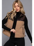 Faux Sherpa Vest (Taupe)