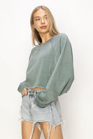 Riley Crop Sweater (Green)