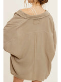 Gauze Button Tee Top