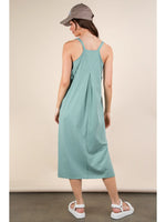 Midi Comfy Casual Dress (Sage)