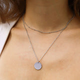18K Disk Layered (Silver)