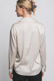 Satin Button Up