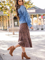 Gone Wild Brown Midi Skirt