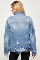 Distressed Oversized Denim Jacket