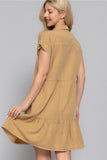 Tencel Tiered Dress (Khaki)