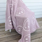 Emerlie Love Dupe Blanket (Purple Smiley)