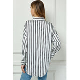 Striped Silk Button Up