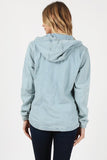 Hooded Denim Half Zip