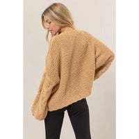 Cable Knit Camel Sweater