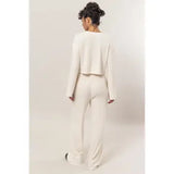 Ribbed PJ Set (Cream)