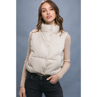 Sheena Puffer Vest (Cream)