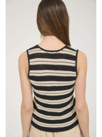 Striped Front Tie Top