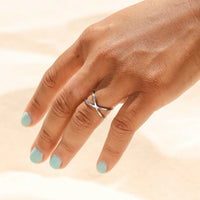 18K X Geometric Ring (Silver)