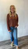 Scuba Girl Quarter Zip (Brown)