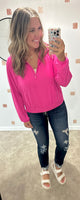 Kyler Quarter Zip (Hot Pink)