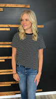 Black Striped Top