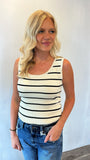 Striped Bodysuit (Ivory)