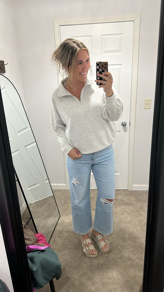 Scub Half Zip (Grey)