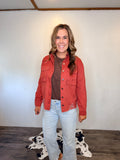 Distressed Dk Red Jacket