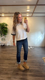 Sara Striped Tee (Black)