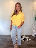 Yellow Button Up Tee