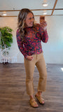 Floral Mesh Long Sleeve Top