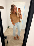 Layering Waffle Tee (Camel)