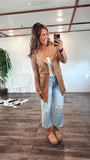Faux Suede Jacket (Camel)