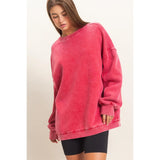 Acid Wash Lounging Crew (Red)