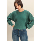 Sutton Ribbed Long Sleeve (Green)