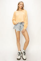 Riley Crop Sweater (Orange)