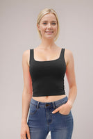 Double Layered Crop (Black)