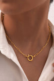 18K STAINLESS STEEL TARNISH FREE CIRCLE NECKLACE
