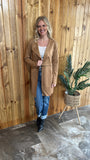 Faux Suede Jacket (Camel)