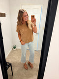 Layering Waffle Tee (Camel)
