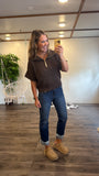 Brown Sweater Top